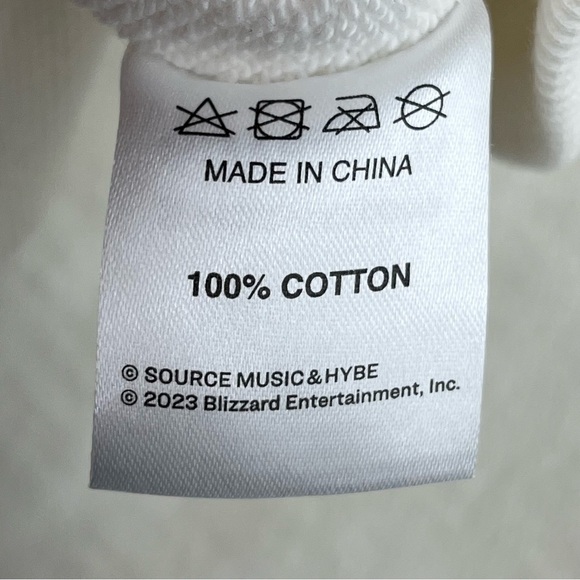 Overwatch x Le Sserafim M hoodie sweatshirt 0289 unisex men ivory white graphic - Picture 7 of 10